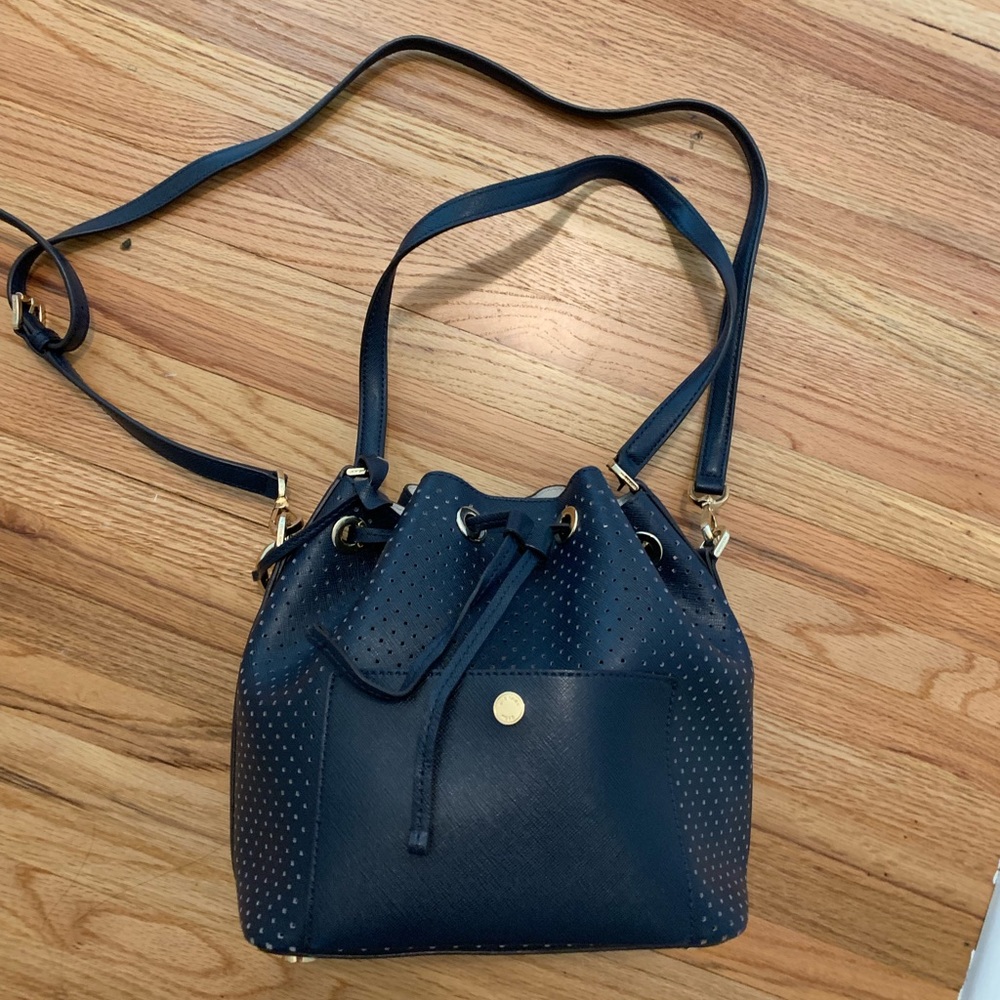 MK Blue Leather Bucket bag